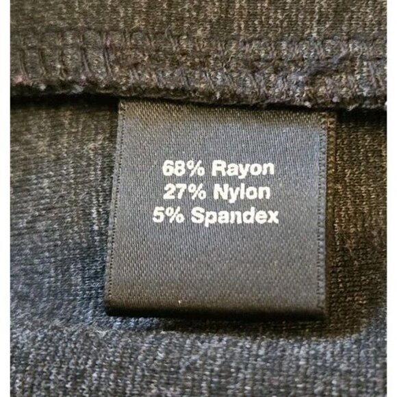 Saks Fifth Avenue Black Label Women Dark Gray Trousers Dress Pants Rayon Spandex - Picture 9 of 10